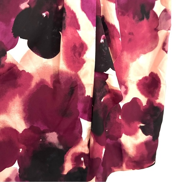 Loft Dress Burgundy and Pink Sleeveless size 4 - Picture 7 of 13